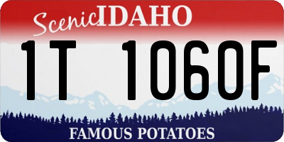 ID license plate 1T1060F