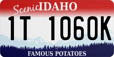 ID license plate 1T1060K