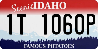 ID license plate 1T1060P