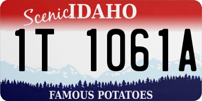 ID license plate 1T1061A