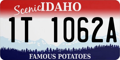 ID license plate 1T1062A