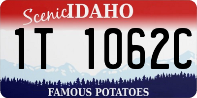 ID license plate 1T1062C