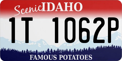 ID license plate 1T1062P