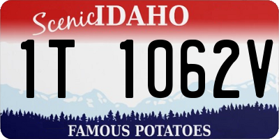 ID license plate 1T1062V