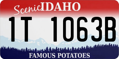 ID license plate 1T1063B