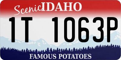 ID license plate 1T1063P
