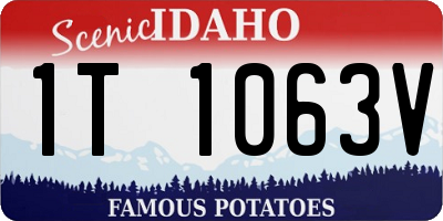 ID license plate 1T1063V