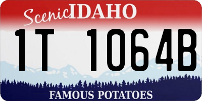 ID license plate 1T1064B