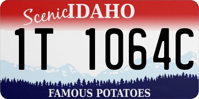 ID license plate 1T1064C