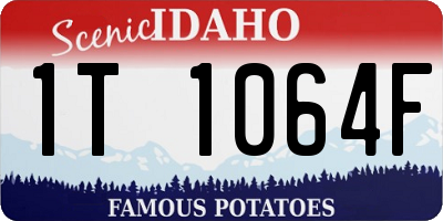 ID license plate 1T1064F