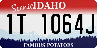 ID license plate 1T1064J