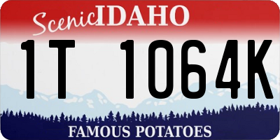 ID license plate 1T1064K