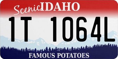 ID license plate 1T1064L