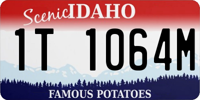 ID license plate 1T1064M