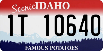 ID license plate 1T1064O