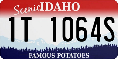 ID license plate 1T1064S