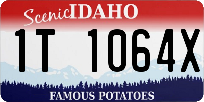 ID license plate 1T1064X