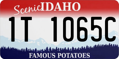 ID license plate 1T1065C
