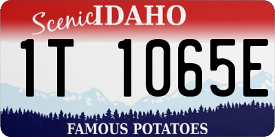ID license plate 1T1065E