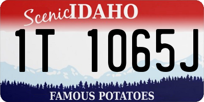 ID license plate 1T1065J
