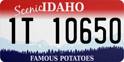 ID license plate 1T1065O
