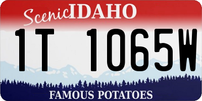 ID license plate 1T1065W