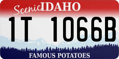 ID license plate 1T1066B