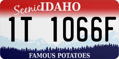 ID license plate 1T1066F