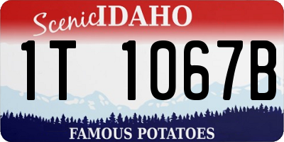 ID license plate 1T1067B