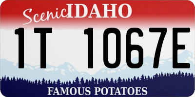 ID license plate 1T1067E