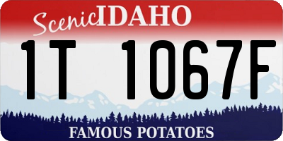 ID license plate 1T1067F