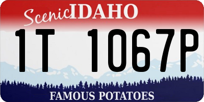 ID license plate 1T1067P