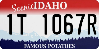 ID license plate 1T1067R