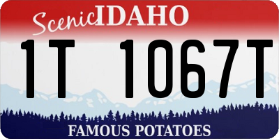 ID license plate 1T1067T