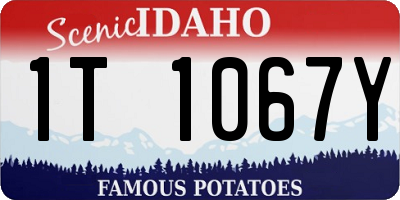 ID license plate 1T1067Y