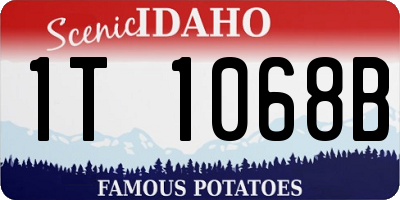 ID license plate 1T1068B