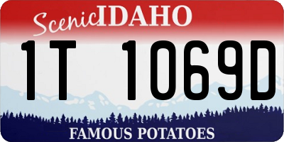 ID license plate 1T1069D