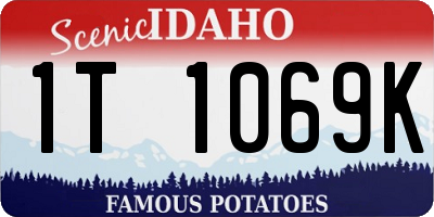 ID license plate 1T1069K