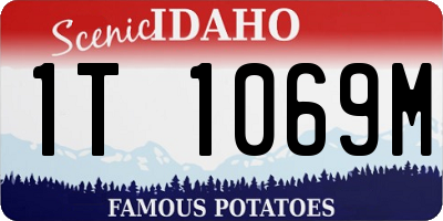 ID license plate 1T1069M