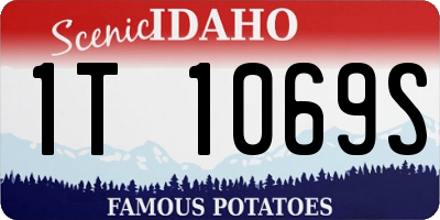 ID license plate 1T1069S