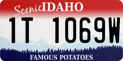 ID license plate 1T1069W