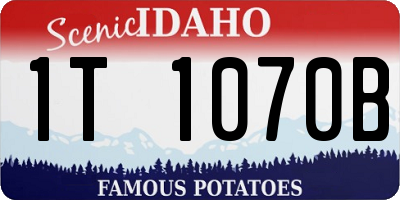 ID license plate 1T1070B
