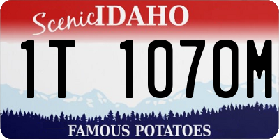 ID license plate 1T1070M