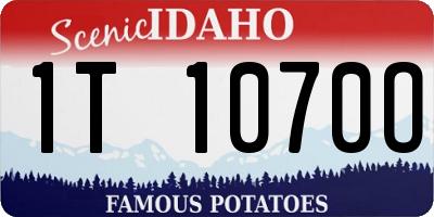 ID license plate 1T1070O
