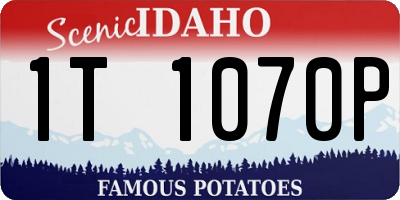ID license plate 1T1070P