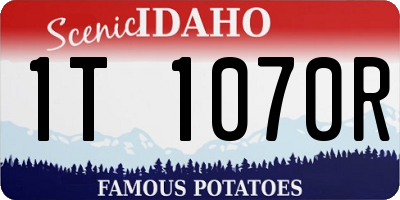 ID license plate 1T1070R