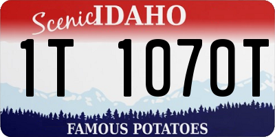 ID license plate 1T1070T