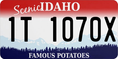 ID license plate 1T1070X