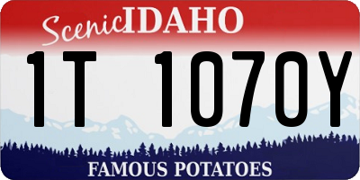 ID license plate 1T1070Y