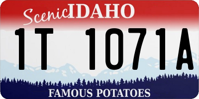 ID license plate 1T1071A
